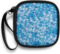 Blue Mermaid Scales Headphones Carrying Case, Protective Shell Travel Bag for Cable, Charger Storage for Earphone, Earbud, Earpieces by Unknown