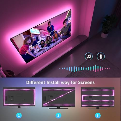 Nexillumi HDMI LED Lights for TV, 32.8ft TV LED Backlight for 70-100 Inch, RGB LED Strip Lights Behind TV, APP Remote Control Music Sync TV Led Lights for Bedroom - Image 6