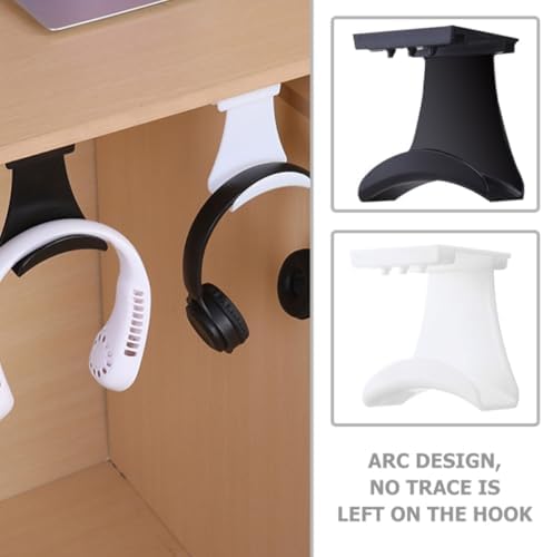 iplusmile 2pcs Headphone Holder Hooks Under Desk Easy to Install Hips Headset Hangers for Organizing Gaming Headphones for Home and Office - Image 4