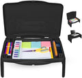 Folding Lap Desk - Foldable Table for Work, Study, Gaming, Arts, Crafts, School - Collapsible Laptop Tray with Storage Compartment - Portable Writing Station for Kids, Adults (Black) by Unknown