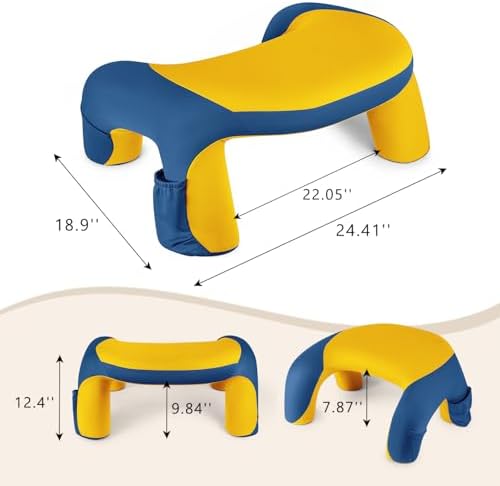 Reading Pillow, Gaming Pillow for Lap, Bed Desk for Laptop and Writing, Memory Foam Lap Desk for Reading, Working, Playing Steam Deck Switch or Sitting in Bed, Floor Sofa- Yellow - Image 5
