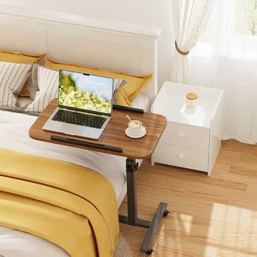 Furist Laptop Lap Desk, Mobile Adjustable Overbed Bedside Table with Wheels, Portable Standing Bed Desk, Rolling lapdesk Lap desks for Adults with Casters& Mouse Pad - Image 3