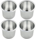 SEETOOOGAMES Jumbo Aluminum Drop-in Poker Table Cup Holder Insert (4pcs Silver) by SEETOOOGAMES