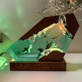 Epoxy Shark Ocean Resin Lamp, Handmade Resin Night Light with USB Port by MASDEC