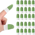 PATIKIL Controller Finger Thumb Sleeve, 40 Pack Mobile Gaming Finger Sleeves Silver Fiber Tip Gloves Anti-Sweat Breathable for Game Phone Touchscreen Devices, Light Green by PATIKIL