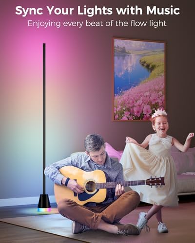 Corner Floor Lamp, Smart RGB LED 60 Inch Standing Lamp with 344 LEDs, App & Remote Control, 16 Million Colors & Music Sync for Bedroom, Gaming Room, Home Decor, Modern Ambient Lighting - Image 6