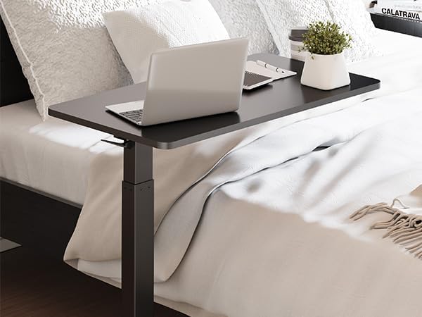 32''Large Medical Overbed Bedside Table with Wheels,Rolling Table - Image 7