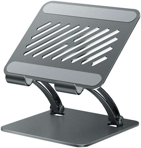 tounee Tablet Holder Stand, Dual Rod Adjustable Aluminum Desktop Stand, Compatible with 4.7-16.9" iPads, Surface Tablets, Portable Monitors, Kindle & More (Gray) by tounee