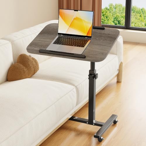 Furist Adjustable Overbed Bedside Table with Wheels Hospital Bed Table Portable Computer Stands Movable Desk Computer Table for Bed Laptop Stand for Couch by FuristTec