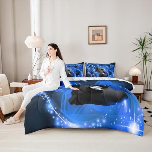 Erosebridal Gamepad Bedding Sets 7 Piece Queen Size Boys Gaming Comforter Set | Video Games Bed in A Bag with Sheet for Kids Teens Adult Bedroom Decor, Modern Gamer Console Bed Sets - Image 6