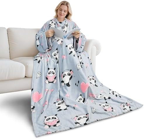 Catalonia Wearable Blanket with Sleeves for Women & Men, Fleece Wrap Throw by Catalonia