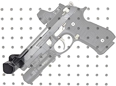 Hammy3DPrints Universal Pistol/Handgun Mount - Pegboard/Skadis/Metal Pegboard/etc. | Handgun Holder Storage Rack by Hammy3DPrints