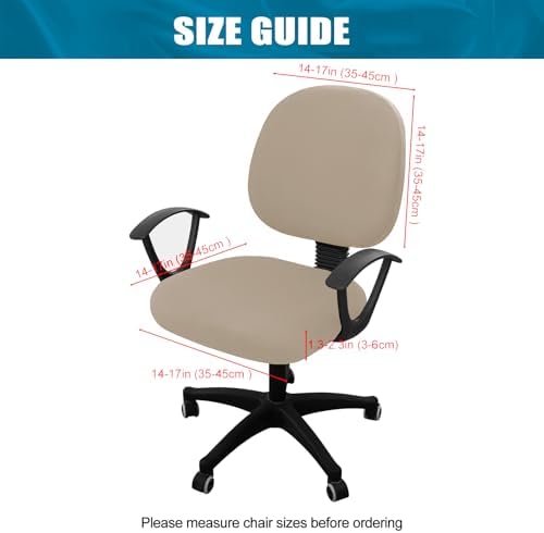 Smiry Stretch Printed Office Computer Desk Chair Covers for Seat & Backrest | Stretch Fit, Soft Fabric Universal Washable Removable, Anti-Dust Rotating Chair Slipcovers Protector - Image 4