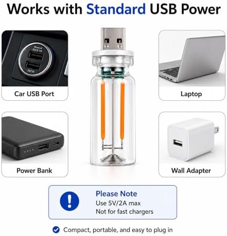 4PCS Dimmable USB Touch Control Led Night Lights, Glass Plug in USB Light Bulbs, Cute Interior Car Lights, Retro Led Ambient Lighting, Small Mood Lamp for Bedroom, Hallway, Nursery, Camping - Image 3