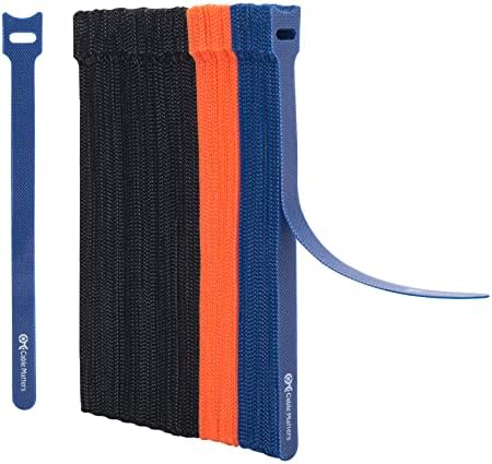Cable Matters 100-Pack 8-Inch Hook-and-Loop Reusable Cable Ties, Multicolor by CableMatters