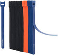 Cable Matters 100-Pack 8-Inch Hook-and-Loop Reusable Cable Ties, Multicolor by CableMatters