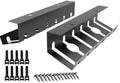 Metal Cable Management Under Desk for Easy mounting Under-Table, Set of 2 - with 10X Cable Ties, Desk Organizer for Office/Home Office Table Thoughtful Cable Tray Holder by Unknown