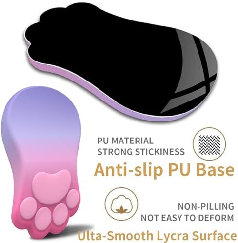 L-SPOUTTO Ergonomic Mouse Pad with Wrist Rest,Pink Mouse Pad Wrist Support - Image 2