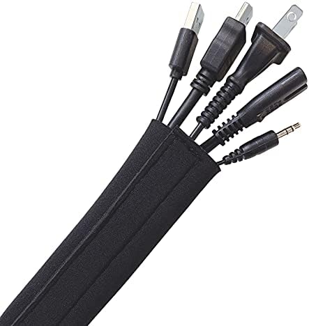 Hook and Loop Cable Sleeve by Wrap-It Storage - 120" x 4.5" Black by Wrap-ItStorage