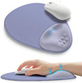 Palm-Rest and Wrist-Hugging Mouse Pad Wrist Rest, Ergonomic Wrist Support with Curve Fitting Cushioned Memory Foam for Carpal Tunnel Pain Relief, 9.9 x 8.3 Inch, Lavender Haze by Unknown