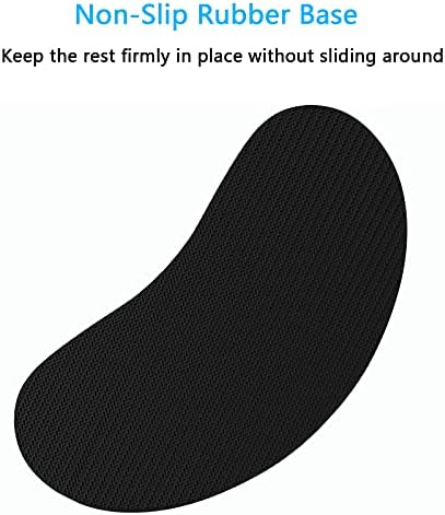 Dapesuom Mouse Wrist Rest, Ergonomic Memory Foam Mouse Wrist for Computer Desk Mats Support, PU Leather Hand Rest Pad Cushion for Gaming, Laptop, Men, Women, Pain Relief & Easy Typing, Black - Image 4