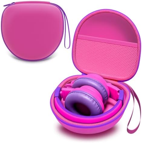 Kids Headphones Case for Folding Headphone, Red+Purple Edge (Case Only) by LTGEM