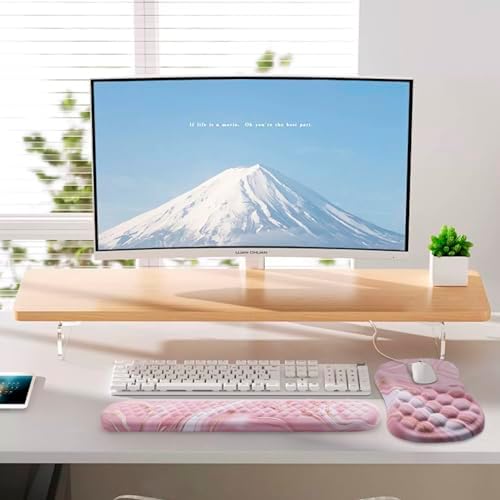 Mouse Pad Wrist Support, Laokiiy 2 in1 Keyboard Wrist Rest+ Ergonomic Mouse Pad, Non-Slip Wrist Rest for Computer Keyboard, Made Easy Typing & Relieve Wrist Pain(Rose Gold Pink Marble) - Image 6