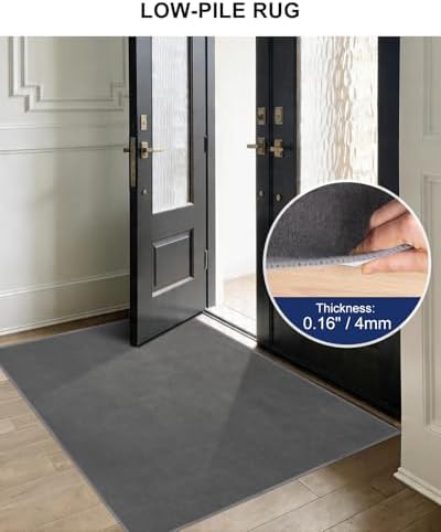 SALLOUS Chair Mat for Hard Floors, 63"x51" Washable Chair Mat Under Desk, Smooth Rolling Desk Chair Mat, Anti Slip Hard Floor Protector, Noise Reducing Desk Rug for Home Office Chair (Black) - Image 4