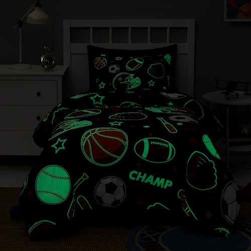 Twin Comforter Set for Boys - 5 Pieces Sports Bedding Twin Bedding Sets - Image 2