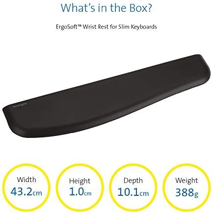 Kensington ErgoSoft Wrist Rest for Slim Keyboards, Black (K52800WW) (Pack of 2) - Image 7