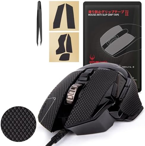 HOTLINEGAMES New 2.0 Anti Slip Mouse Grip Tape Compatible with Logitech G502 Wired / G502 Wireless Gaming Mouse Skins, Sweat Resistant, Cut to Fit,Easy to Apply, Professional Mice Upgrade by HOTLINEGAMES