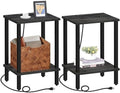 TUTOTAK End Table with Charging Station, Side Table Set of 2, Nightstand by ChoosetutotakFurnitureBuildYourCozyHome