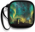 Green Starry Night Tree Carrying Earphone Case Pouch Storage Bag Holder-Earbud Case Mini Pouch Headset Storage Case Bags for Headphone, Bluetooth by Unknown