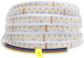 Outdoor RGBCCT LED Strip Light, 112 LEDs/m High Density, 24V 16.4FT Flexible RGB Color Changing LED Tape Light with 2700K-6500K Tunable White (IP67 Waterproof 14MM Width) by SLLHUT