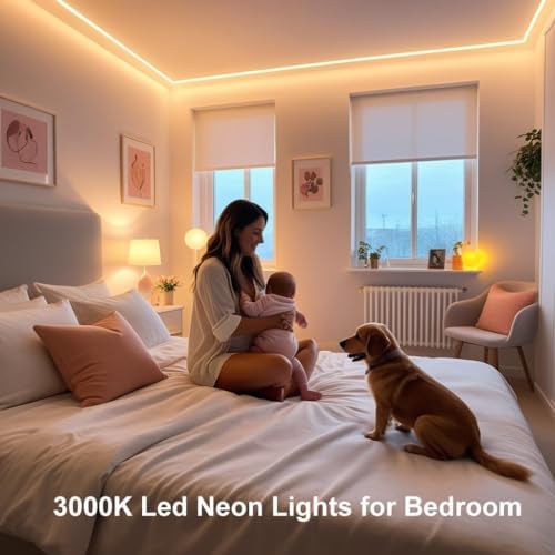 iNextStation Warm White LED Light Strip 16.4FT LED Lights (with DC12V Plug) - Image 3