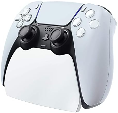 playvital White Controller Display Stand for ps5, Gamepad Accessories Desk Holder for ps5 Controller with Rubber Pads - Image 7