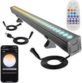 Linkable LED Wall Washer Light Dimmable 1-100% Via APP Control, 72W 2700-6500k 6CCT Linear Flood Light Bar with RF Remote, 120V Waterproof Landscaping Spotlights Outdoor by ProfessionalRGBWLEDSupplier