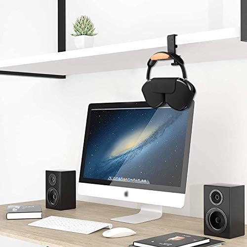 Linkidea Headphone Stand Hanger Compatible with Apple AirPods Max, Wooden Headset Holder Clamp Mount, Under Desk Headphone Hook Rack for Gaming Headphones, Office Desk & Table (Beech) - Image 6