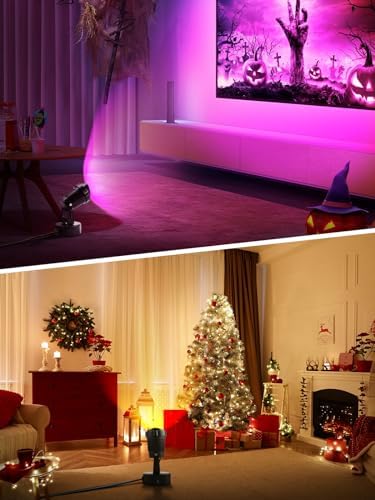ZUCKEO LED Spot Lights Indoor RGBW Up Lights with Remote, 120V 10W Uplighting Indoor Spotlights Plug in, 4.92FT Code Accent Flood Light Christmas Color Changing Landscape Lighting with Switch (2Pack) - Image 6
