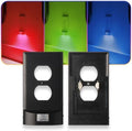 2 Pack - SnapPower Multi-Color GuideLight – Outlet Cover RGB Lights, Customizable Ambient Lighting/Mood Lighting for Home, Kitchen, Gaming Room, Kids Bedroom, Nursery, Holiday Decor (Black, Duplex) by SnapPower