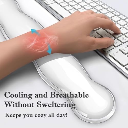Update Gel Keyboard Wrist Rest & Mouse Wrist Rest Set – Silicone Wrist Support Pad for Pain Relief, Effortless Typing, Gaming, Computer, Laptop, Office – Anti-Slip Base, Easy to Clean - Image 2
