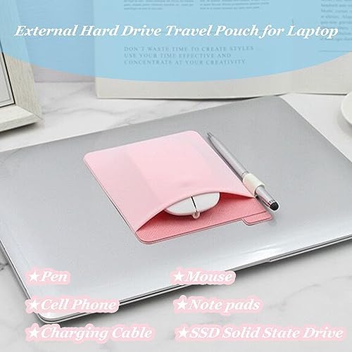 RIVEENY Portable Hard Drive Sleeve for Laptop,SSD Solid State Drive,Stick on External Hard Drive Carrying Case, Pocket Pouch - Image 5