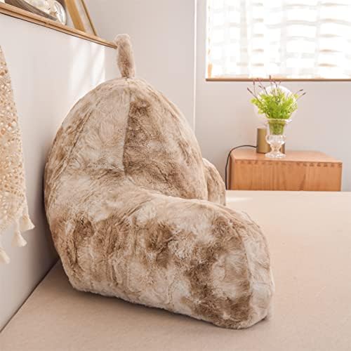 A Nice Night Khaki Reading Pillow, 17" Bed Wedge Pillows with Arms, M - Image 4