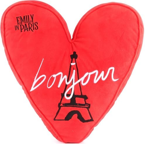 Jay Franco Emily in Paris Decorative Throw Pillow - Super Soft Heart Shaped Pillow - Measures 12 Inches by JayFranco