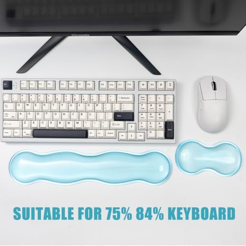 Gel Keyboard Wrist Rest, Blue Wrist pad for Computer Keyboard | Wrist Support for Keyboard 60%/68%/75%, Keyboard Cushion, Comfort & Support for Typing and Gaming - Image 4