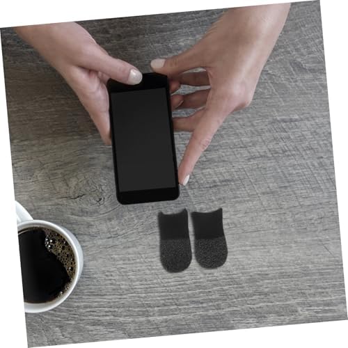 STOBOK 10 Pairs Gaming Finger Sleeves: -Slip Sweatproof Fiber Touchscreen Thumb Sleeves Comfortable Breathable Finger Gloves for/Tablets Accessories - Image 6