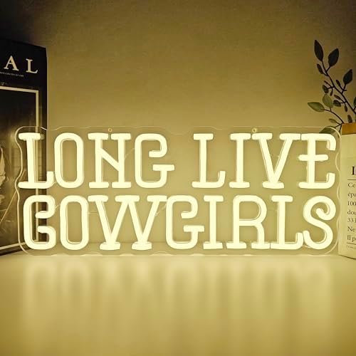 Long Live Cowgirls Neon Sign for Bedroom Dimmable Cowgirls LED Sign Colorul Western Light Up Sign for Game Room Living Room Cowboy Neon Decor for Party Girl Gifts - Image 2