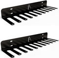 IRON AMERICAN USA Omega Beast Gym Storage Rack 9 OR 11 Hook Heavy-Duty Gym Wall Organizer Gym Caddy Hanger - Gym Accessory Storage - Resistance Bands, Jump Ropes, Barbells, Lifting Belts, Cable Attachments - 2pk by IRONAMERICAN