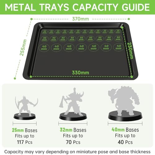 Miniatures Storage Case Miniatures Transport Case Aluminum Alloy Frame with Lock (X-Large Size) - Image 6