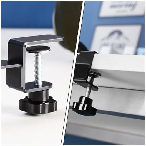 FRCOLOR Metal Headphone Holder Clamp Hook Under Desk Use, 2pcs Metal Headset Hanger Hooks with Painted Finish, Schoolbag and Headphone Storage Organizer for Home and Office - Image 5